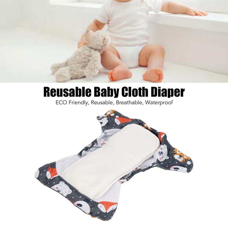 Baby Cloth Diaper One Size Adjustable Washable Reusable Breathable Prevent