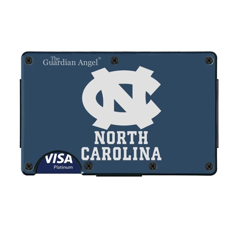 North Carolina Tar Heels Engraved Titanium Carbon Fiber RFID Blocking