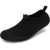 WHITIN Swim Shoes for Women Men Size 8 Aqua Beach Minimalist River Socks Barefoot Kayaking Quick Dry Pool Water Fishing Zero Drop Slip On Workout Black