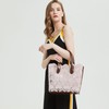 Women Lace Tote Vintage Solid Clear Bag Handbag with Off-White