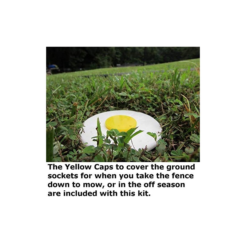 Ground Sockets with Yellow Cover Cap for Lining Fields, Smart