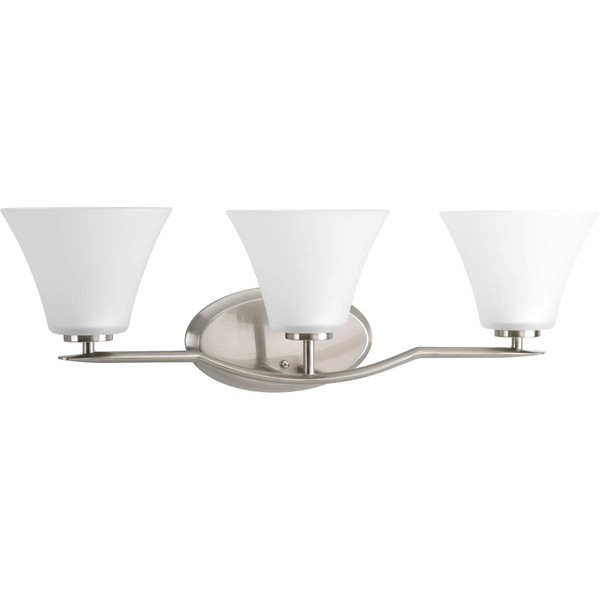 Progress Lighting P2006-09 Transitional Two Bath from Cascadia Collection in Bronze/Dark Finish Lighting Accessory, Brushed Nickel
