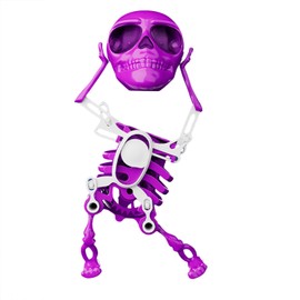 Dancing Skeleton 3D Stereo Machine Swing Wind-up Toy - Creative Stress Reliever, Funny Gift, Funny Sand Sculpture Stress Reliever (Purple)