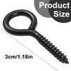 EIHI Pack of 30 Black Eye Bolts Screw Hooks, Eye