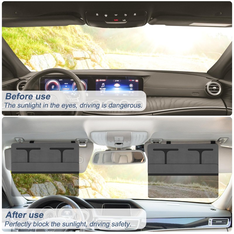 JGGDDU Sun Visor Extension, Car Visor Anti Blender, Sun Visor