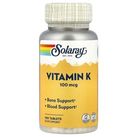 Solaray Vitamin K, 100 mcg, 100 Tablets