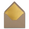 10 x metallic gold lined envelopes DIN C5, cappuccino (brown),