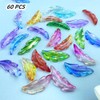 Tingoons 60 PCS Acrylic Leaf Shape Beads Transparent Plastic with
