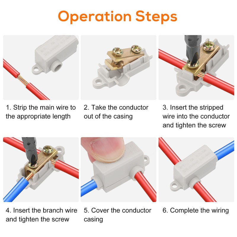 Linkstyle 10PCS 10 AWG Gauge T-Type Wire Connector Nut Kit,