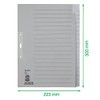 Leitz Blanko 60960085 Index Sheets A4 Paper Grey Pack of