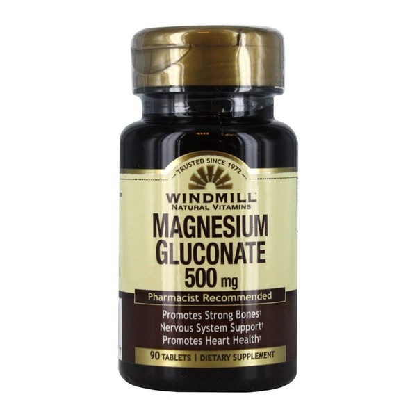 Magnesium Glucaonate 500mg - 90 tabs,(Windmill)
