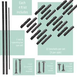 Flex-Fence, Decorative Versa Fence Louver System, Perfect for Gardens, Patios and Outdoor Spaces, Indoor and Outdoor Use, 2 Pack