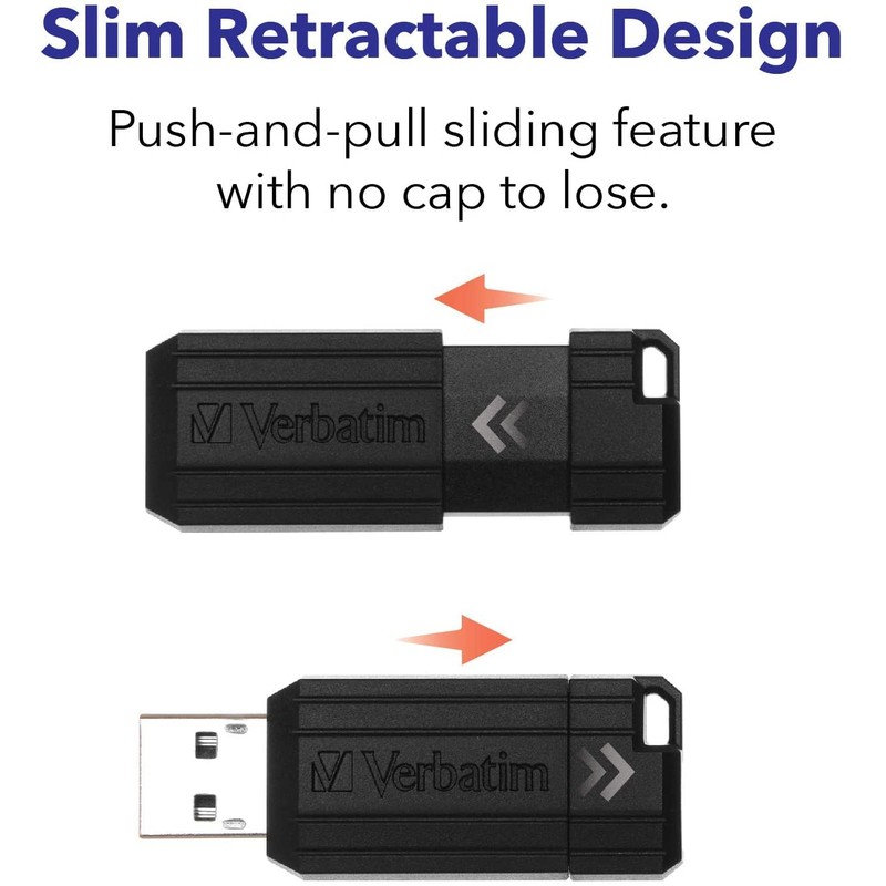 Verbatim Pinstripe 32 GB USB 2.0 Flash Drive, Black 49064