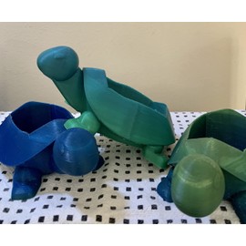 Indoor Garden Mini Turtle Planter Succulent Pot - Sea Turtle Baby Plant 3D Printed Pot (Light Green)