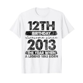 12 Year Old Gifts Vintage 2013 Limited Edition 12th Birthday T-Shirt