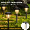 DOESLAG Solar Lights Outdoor Waterproof, 6 Pack Metal Glass Solar