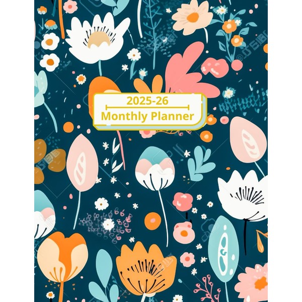 2025-26 Monthly Planner 8.5 X 11: Two year Schedule Organizer