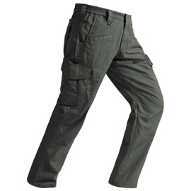 SPOSULEI Cargo Pants for Mens Lightweight Work Tactical Pants Breathable Outdoor Relaxed Fit Comfy Utility Hiking Fishing Pants with Multiple Pockets Army Green 34Wx32L