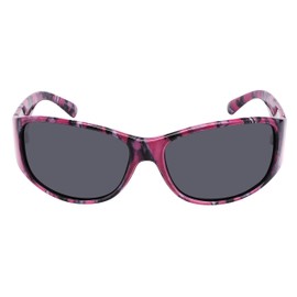 Edge I-Wear Polarized Wrap Style Pink Camo Design Sunglasses for Women