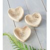 Mud Pie Think Wood Heart Trinket Tray, 5"" x 5"""