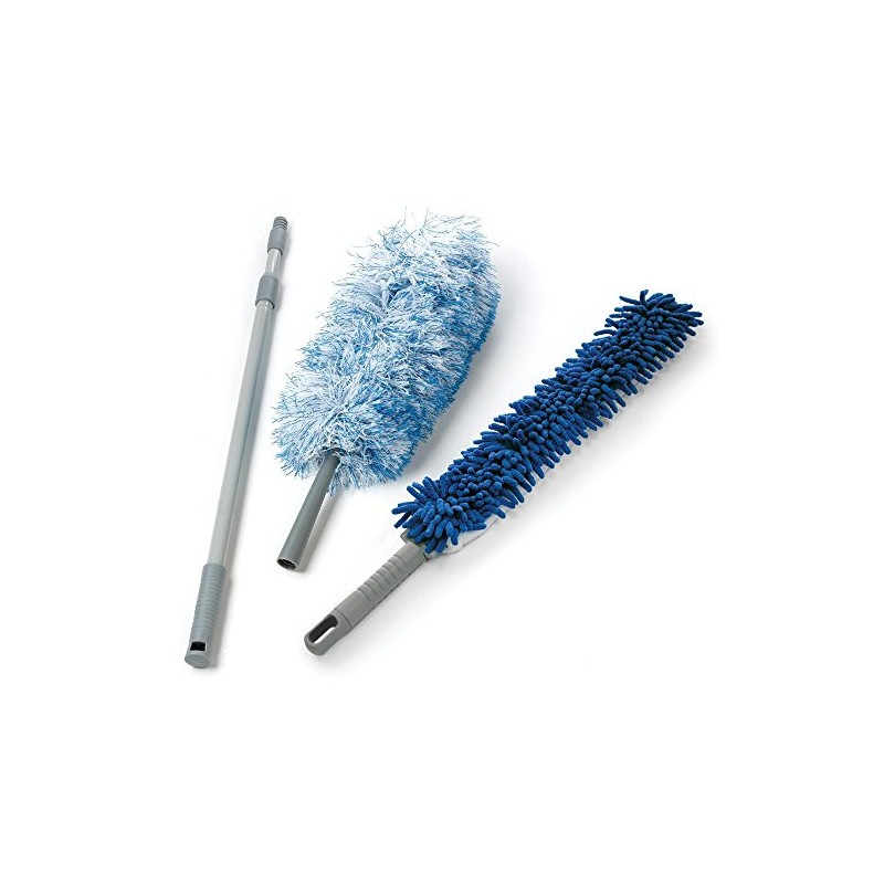 O-Cedar Dual-Action Microfiber Duster Set w/Telescopic Handle | Long, Adjustable