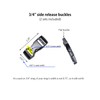 Baitoo Side Release Buckle 3/4inch Plastic Snap Claps Buckle Clips
