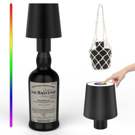 iodoo Bedside Lamp - Touchscreen Night Light LED Lamp - Night Wireless with RGB Colour Gradient - Metal Table Lamp - Dimmable Desk Lamp - for Bedroom and Living Room Children's Gift
