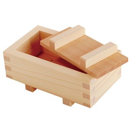 Yamako 825103 Hinoki Pressed Sushi Dish, Medium, Approx. 1 Piece, Made in Japan