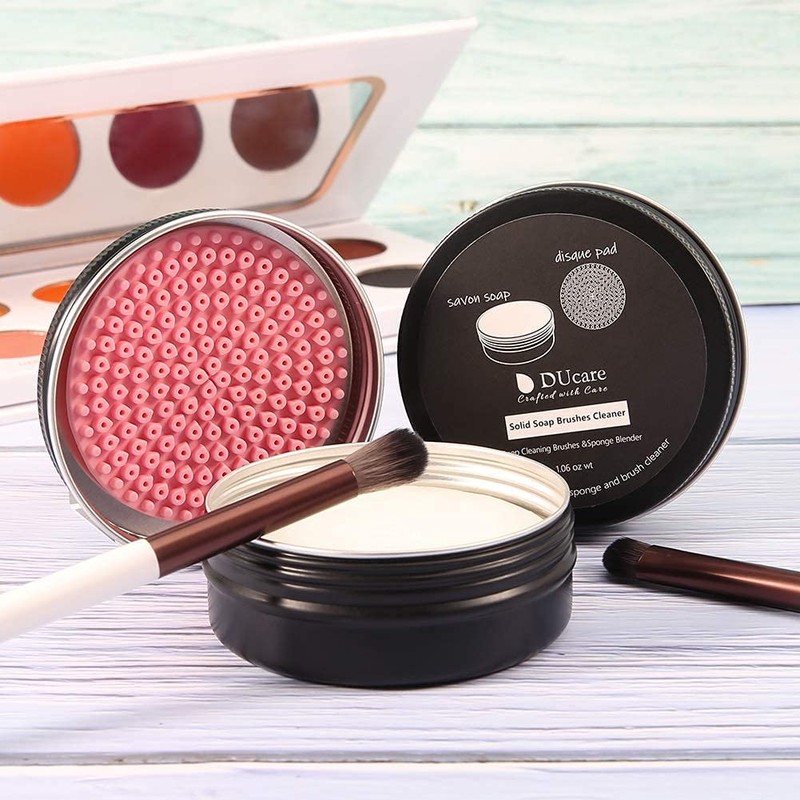 DUcare Makeup Brush Cleaner Shampoo Soap Solid Brush Cleaning Mat