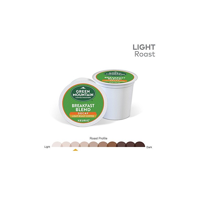 Green Mountain Coffee Roasters Breakfast Blend Decaf Keurig Single-Serve K-Cup