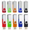 4GB USB Flash Drive Rotating USB 2.0 5 Colours Pack