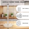 WORHE Paper Towel Holder Countertop Clear Acrylic 5.9" Diameter Thickening
