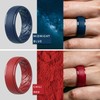 ThunderFit Men Silicone Wedding Rings, Breathable Criss Cross Pattern Engagement