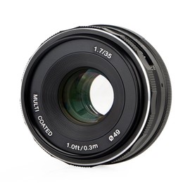 Meike 35mm F1.7 Lens for Sony E-Mount with APS-C Sensor, Large Aperture Opening, Multicoated, for Sony A6500 A6300 A6100 A6000 A5100 A5000 A9 A7 NEX 7 NEX 6