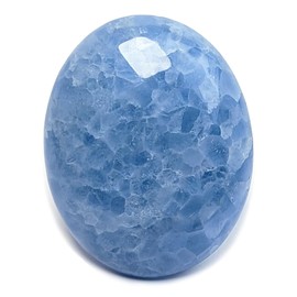 EUSICE - Blue Calcite Natural Stone, Healing Stone Relaxation and Anti-Stress, 100% Handmade & Handmade, Ethical & High-Quality Blue Calcite for Wellness, Meditation, Yoga and Collecting