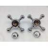 Tub or Sink Chrome and Porcelain Cross Handles, Pair RS-706CW-3-CP