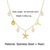Jemant Starfish Shell Pearl Charm Necklaces For Women Gold Stainless