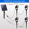 CREPOW Solar Spot Lights Outdoor, 4-in-1 Solar Landscape Spotlight Waterproof