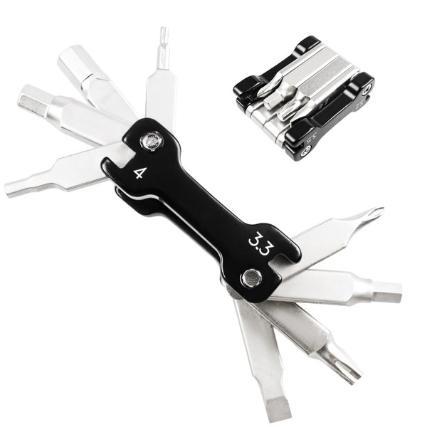 Bicycle Multi-tool, 8 in 1 Portable Folding Bicycle Repair Kit