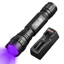 ULTRAFIRE UV Flashlight 395nm LED Blacklight, 10W Powerful UV Light for Curing Resins, Anti-Counterfeit Identification, Detecting Pet Urine Stains, Fluorescents, Scorpions