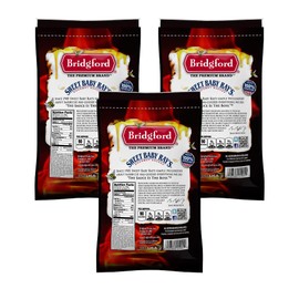 Bridford Sweet Baby Ray's Beef Jerky, Honey Barbecue Flavor, High Protein, No Trans Fat, 10 Oz Bag (Pack of 3)