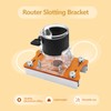 Wood Router Base,2 in 1 Invisible Fastener Slotting Bracket, Compact