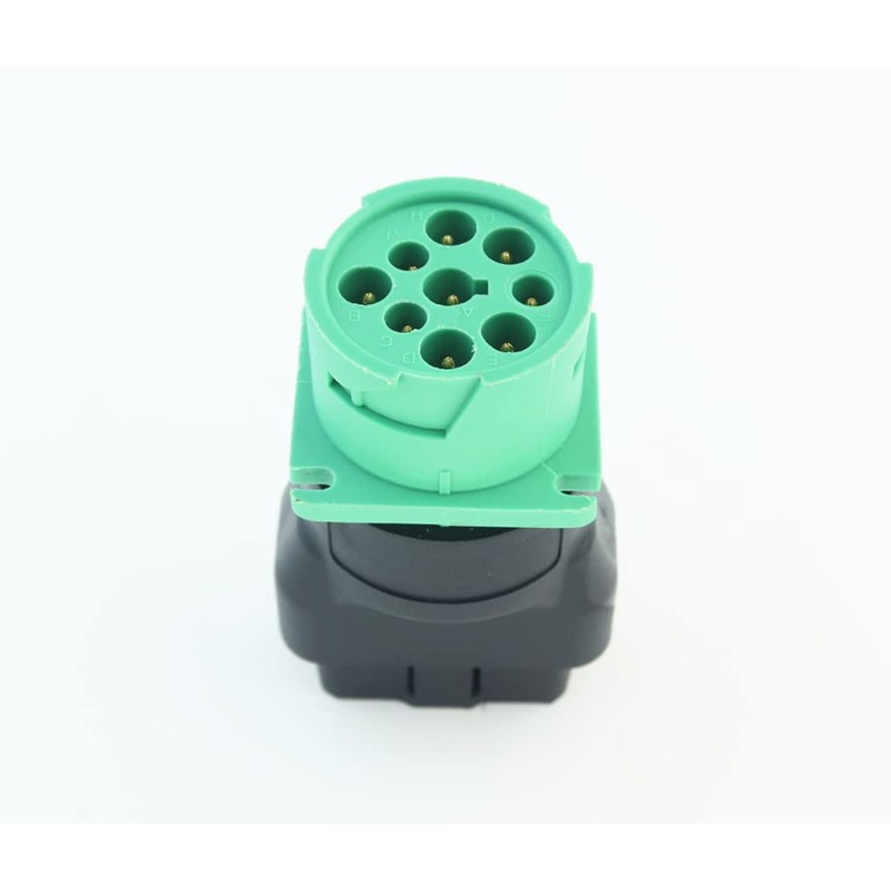 OBD2 Male to Green J1939 Female Adapter