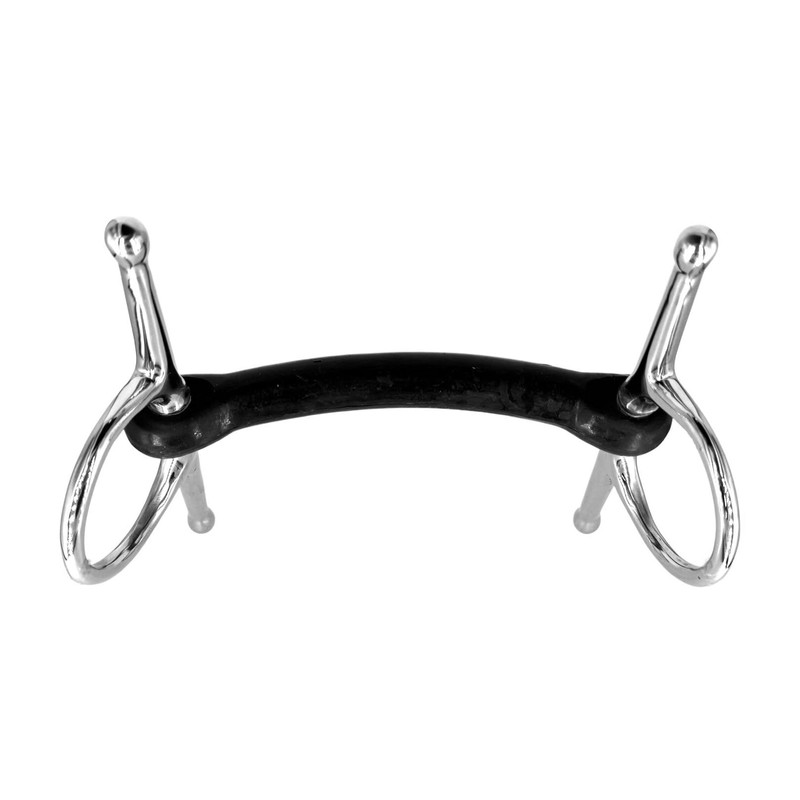 Equine Smile ES0112 Snaffle Bit with Flexible Rubber Bar Bit