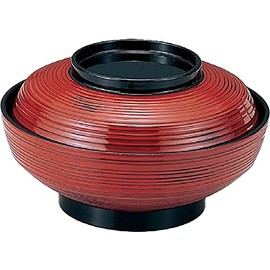 Fukui Craft Round Confectionery Bowl, Heat Resistant, Made in Japan, Dishwasher Safe, Flat Lid, Negoro Black, 6 Inches