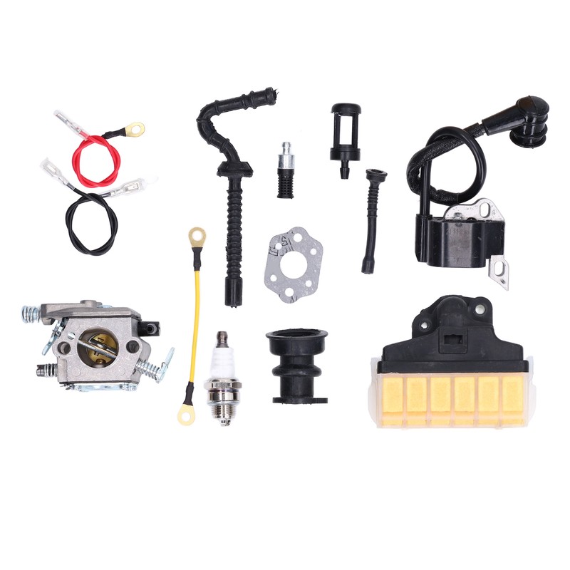 Chain Saw Ignition Coil Carburetor Set Chainsaw Carb Kit Filter