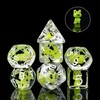 cusdie 7-Die DND Dice, Polyhedral Dice Set Filled with Animal,
