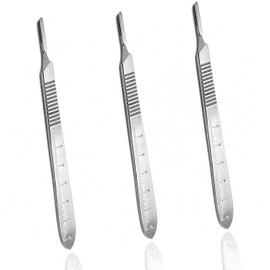 Craft Knife Handle #3 Fits Blades No.10-16, Ergonomic Hobby Knife With Measuring Scale - Crafting Supplies - For Phone PC Tablet Drone Repair, DIY Art Work Scrapbooking Cutting Caving Sculpture Knife