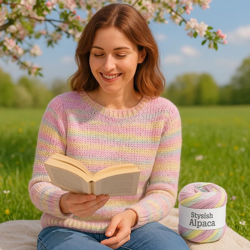 Stylish Alpaca Yarn - Soft Alpaca Wool Knitting Yarn -