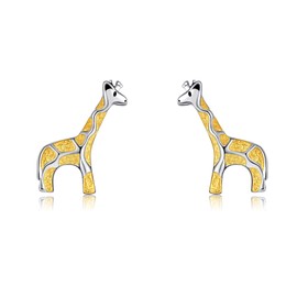 Giraffe Earrings 925 Sterling Silver Cute Giraffe Stud Earring Kawaii Giraffe Jewelry Gifts for Women Teen Girls